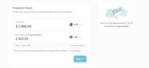 A transfer with CurrencyFair