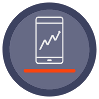 A share trading app on a phone