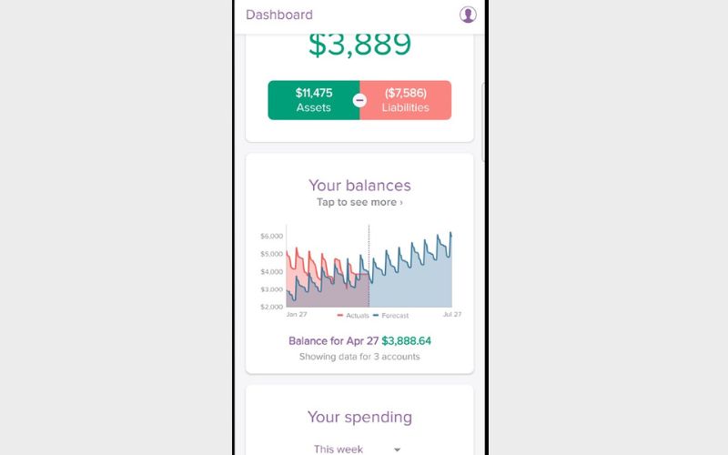 The PocketSmith mobile app